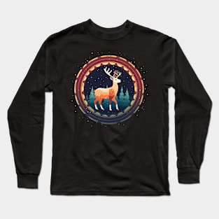 Deer in Ornament, Love Deers Long Sleeve T-Shirt